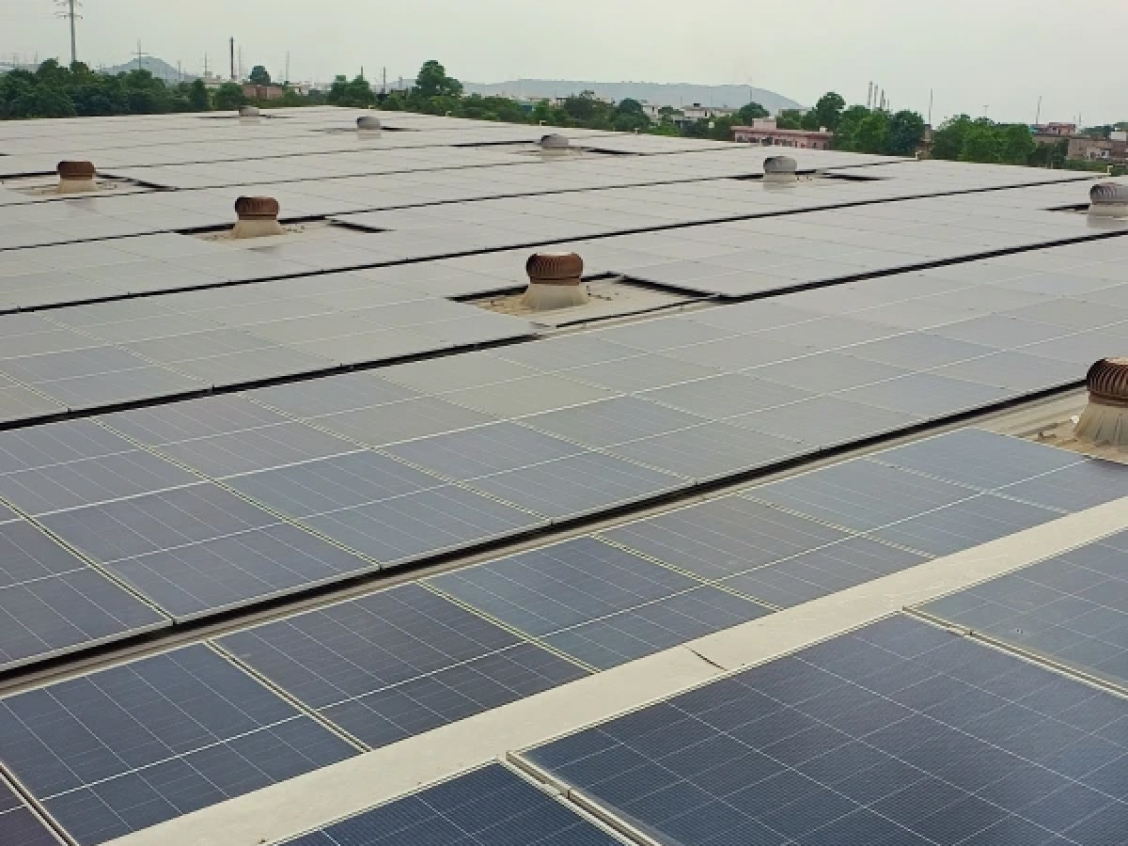 Pharmaceutical and chemical processing facility with rooftop solar array - replace with your project photo